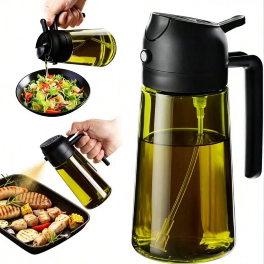 Herb Keeper Container - ขวดจ่ายน้ำมันมะกอกเกรดสูง, แก้วป้องกันแสง ป้องกันรังสียูวีและรักษารสชาติ, กระบอกฉีดน้ำมันและขวดน้ำมันแบบใช้ได้สองแบบ, ฉลากกันแสง, ป้องกันน้ำกระเซ็น,