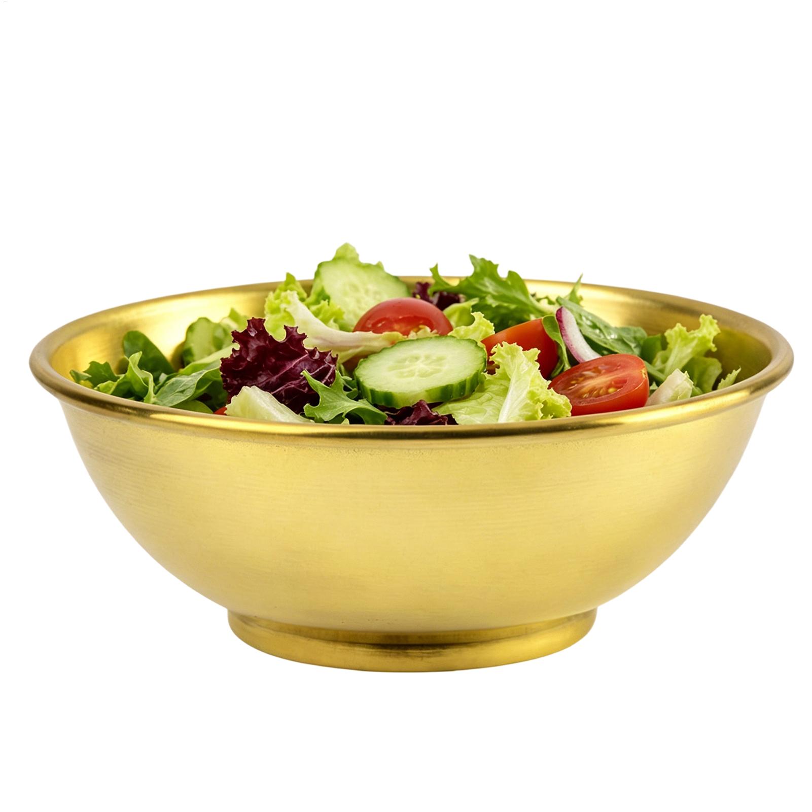 Food Storage Large - ชามทองแดงขนาดใหญ่สำหรับผสมสลัด เก็บอาหาร ชามเสิร์ฟสำหรับสลัด ใช้ในบ้าน ทำเบเกอรี่ ทำอาหารในครัว
