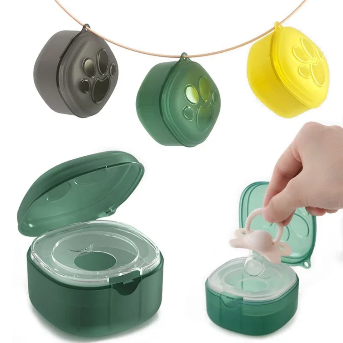 Food Storage For Baby - ซิลิโคนเกรดอาหาร Pacifier กล่องเด็กการ์ตูน Pacifier ผู้ถือ BPA