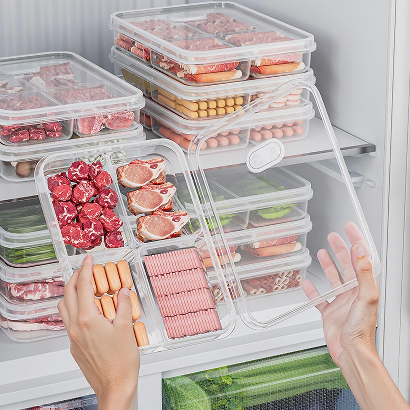 Food Storage Cabinet For Kitchen - กล่องเก็บของในตู้เย็น 1 ชิ้น กล่องเก็บเนื้อสัตว์และผักเพื่อรักษาความสด กล่องเก็บอาหารโปร่งใส กล่องจัดระเบียบในครัว