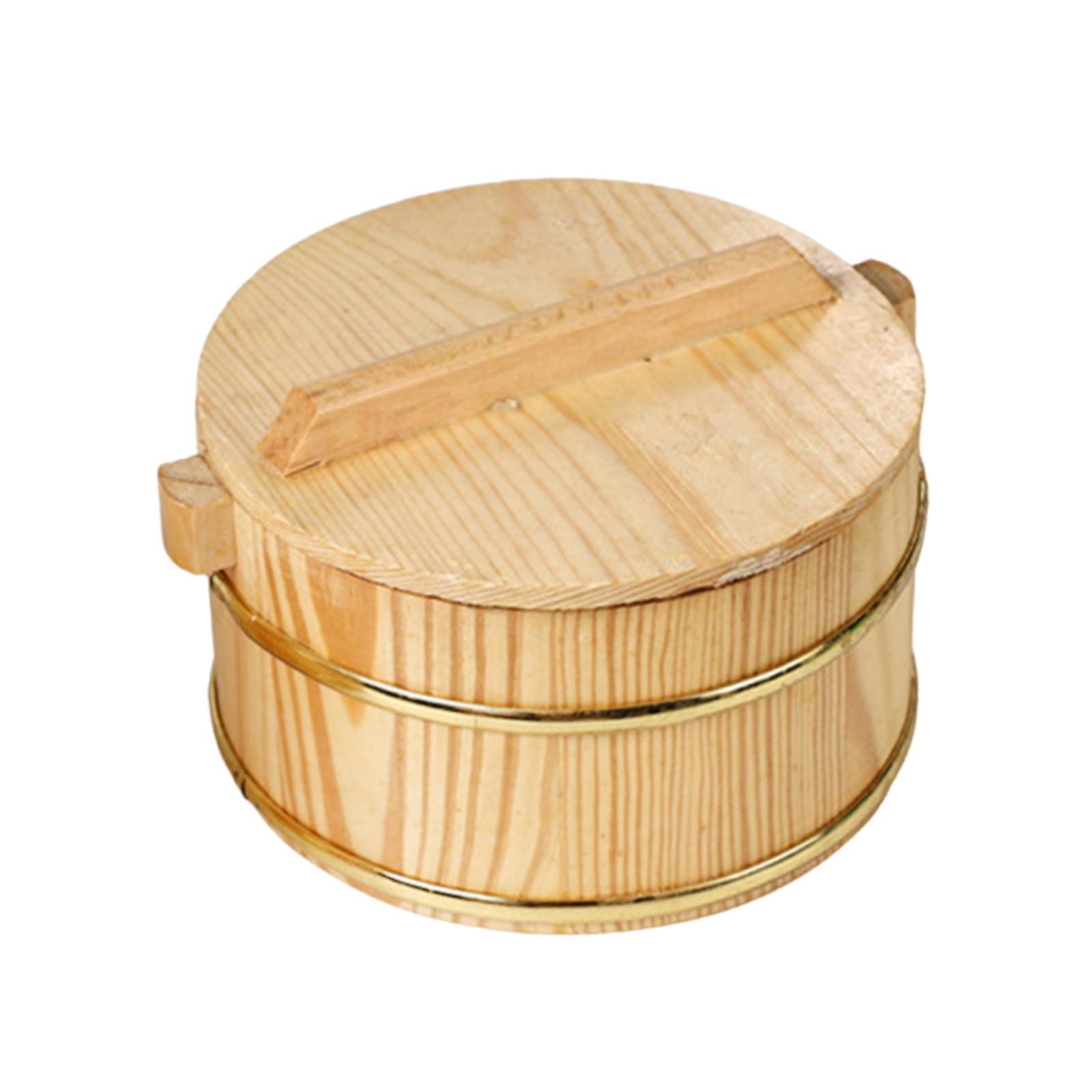 Food Storage For Restaurant - ถังไม้สำหรับนึ่งข้าว จานอาหารแบบพกพา ชามข้าวซูชิแบบไม่ติดกระทะ สำหรับครัว ร้านอาหาร ครัวเรือน
