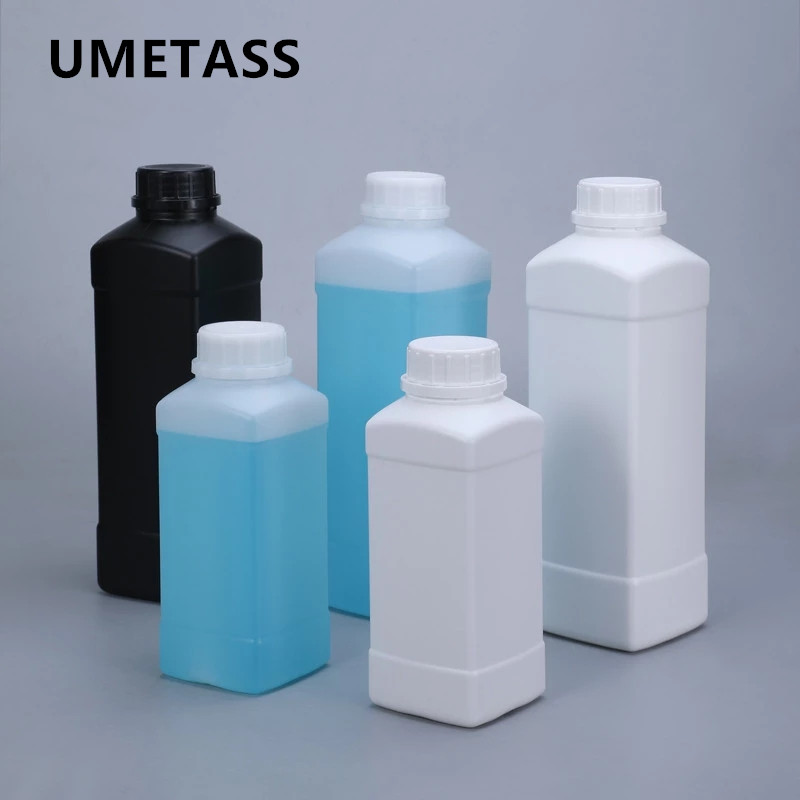 Food Storage Drums - เปล่า 500ML 1000ML ขวดสแควร์เกรดอาหาร HDPE พลาสติกคอนเทนเนอร์พร้อมฝาปิดสําหรับแชมพูโลชั่นแต่งหน้าขวด