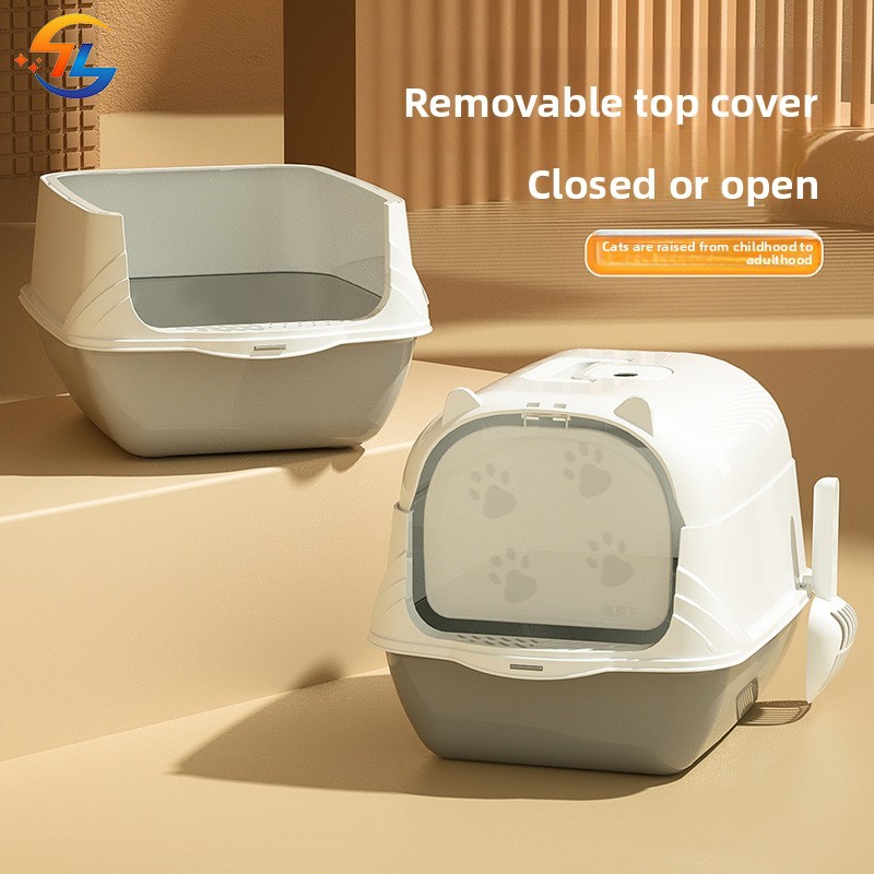 กระบะทรายแมวแบบปิดขนาดใหญ่พิเศ - Food Storage With Scoop บทวิจารณ์และราคา