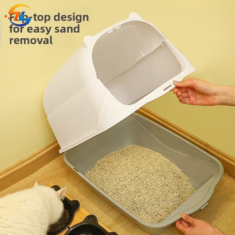 กระบะทรายแมวแบบปิดขนาดใหญ่พิเศ - Food Storage With Scoop บทวิจารณ์และราคา
