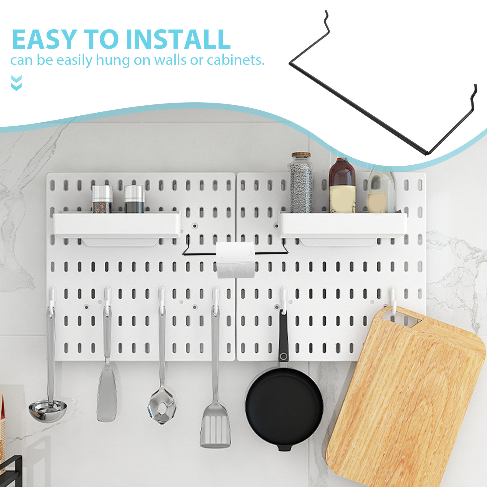 ที่แขวนผ้าเช็ดครัวแบบแผ่นโลหะ  - Food Storage Rack For Kitchen บทวิจารณ์และราคา