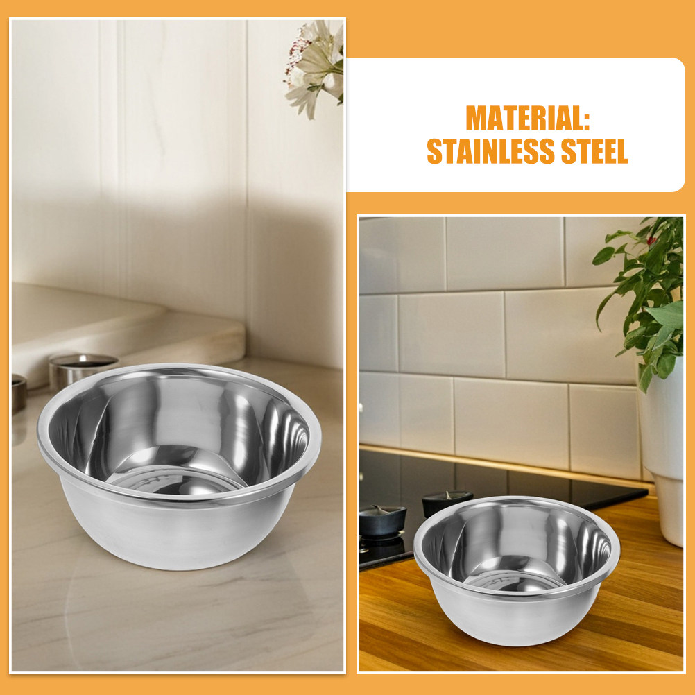 ชามผสมอาหารสแตนเลสทรงกลมขนาดให - Food Storage Large บทวิจารณ์และราคา