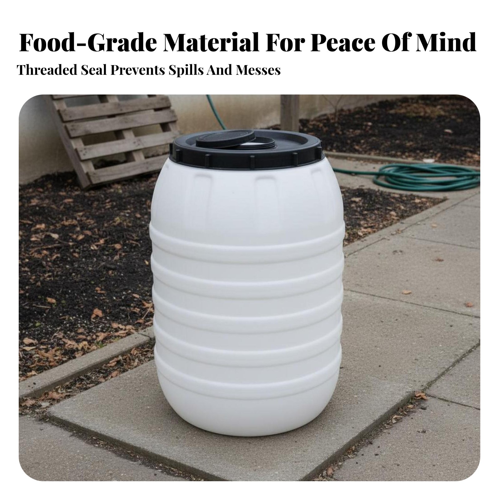 ถังพลาสติกเกรดอาหาร ฝาปิดสนิท  - Food Storage Drums บทวิจารณ์และราคา