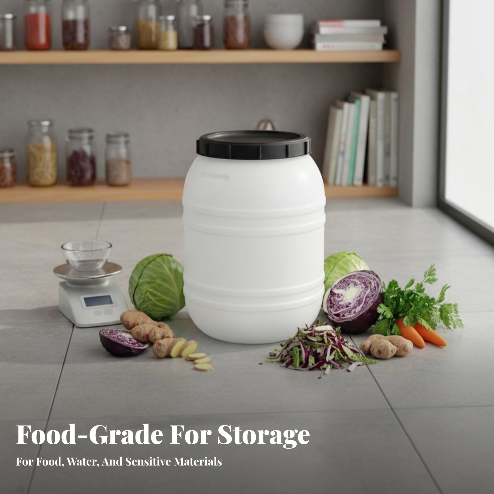 ถังพลาสติกเกรดอาหาร ฝาปิดสนิท  - Food Storage Drums บทวิจารณ์และราคา