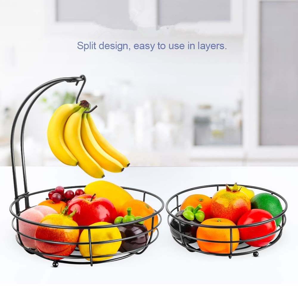 LMETJMA ตะกร้าใส่ผลไม้ 2 ชั้นพ - Food Storage Rack For Kitchen บทวิจารณ์และราคา