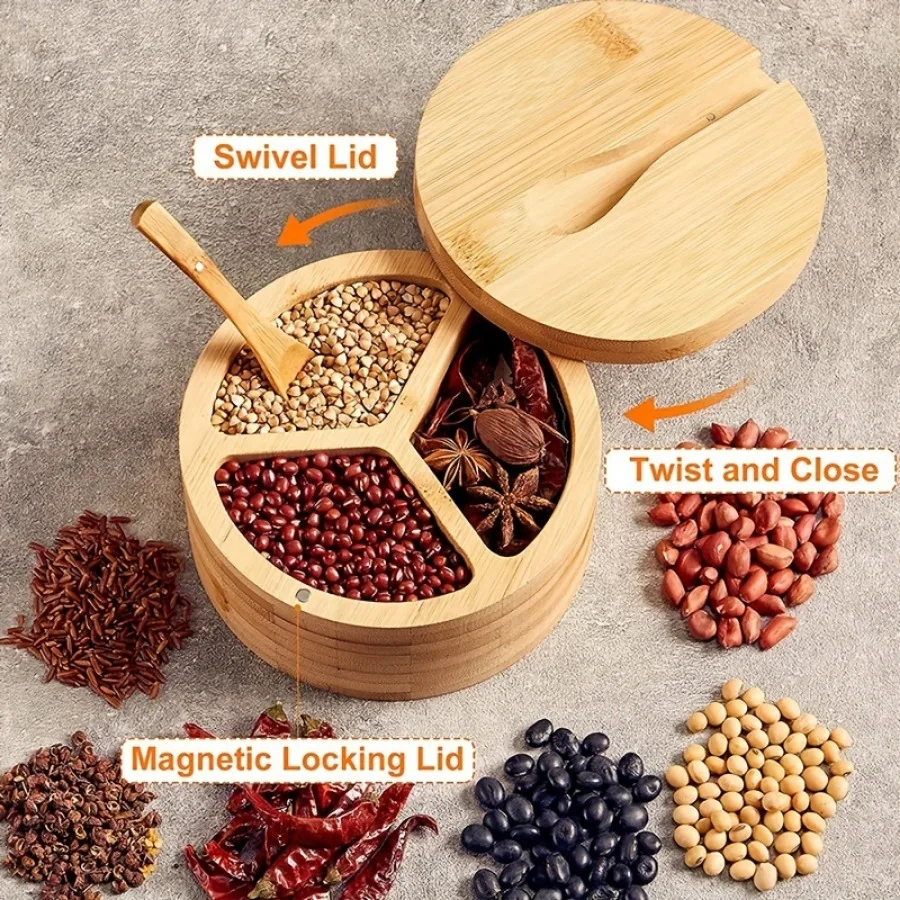 กระปุกใส่เครื่องปรุงรสไม้ไผ่พร - Herb Keeper Container บทวิจารณ์และราคา