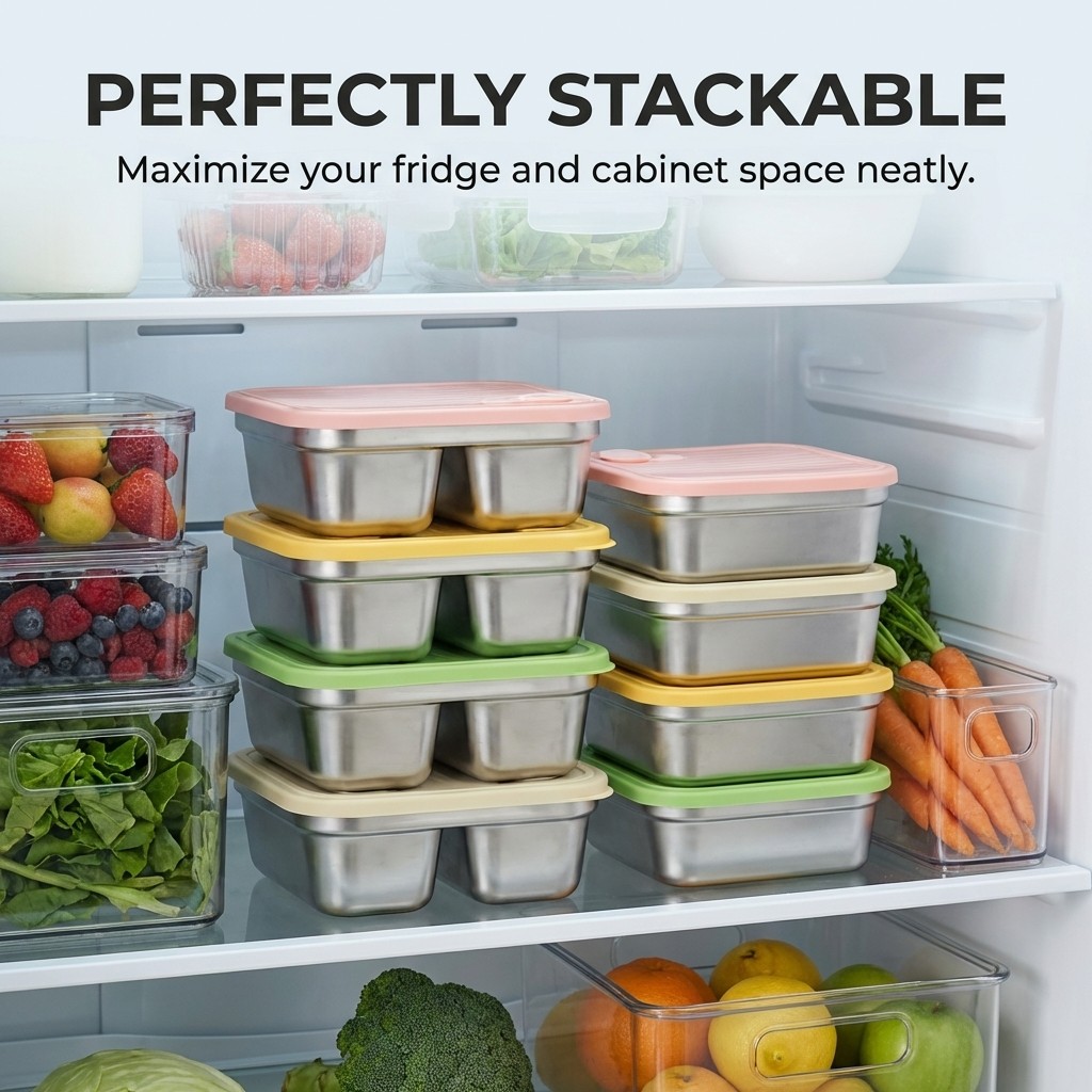 ภาชนะเก็บผักผลไม้แบบวางซ้อนกัน - Food Storage Large บทวิจารณ์และราคา