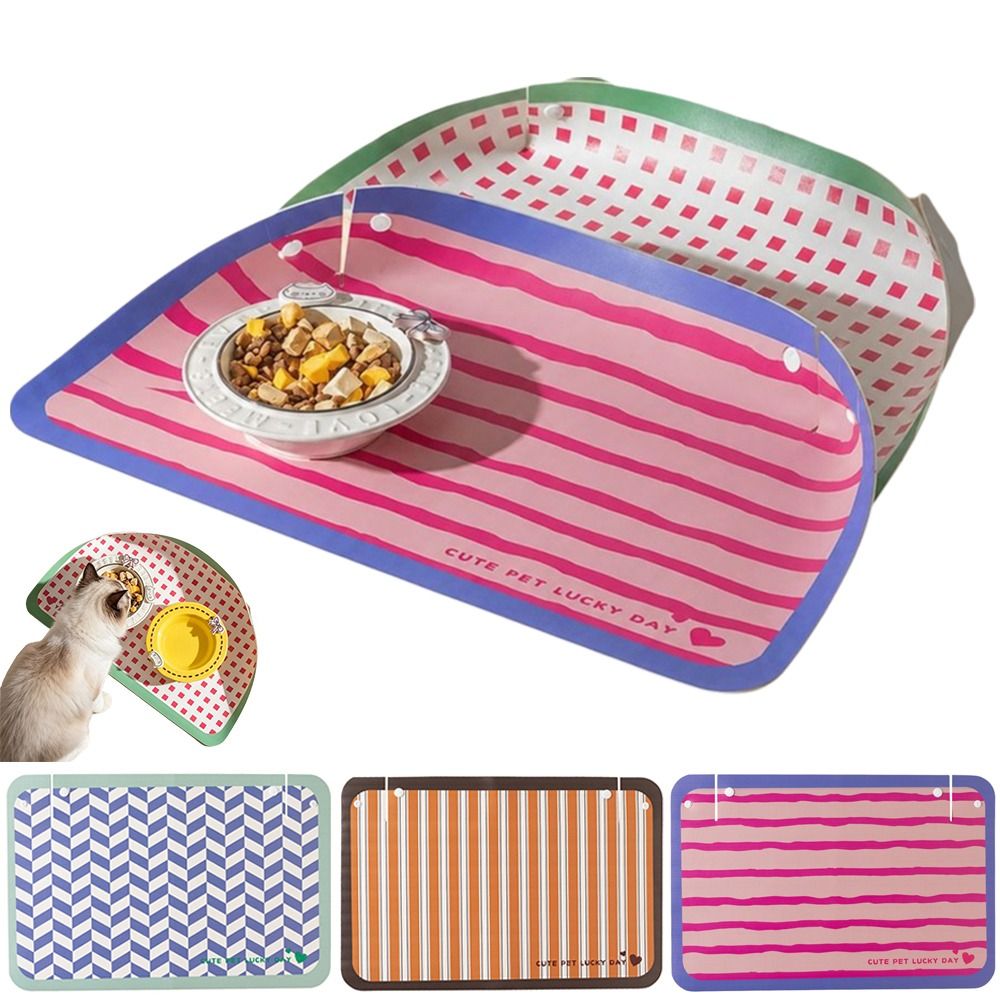 แผ่นรองอาหารสัตว์เลี้ยงหนัง PU - Food Storage With Scoop บทวิจารณ์และราคา