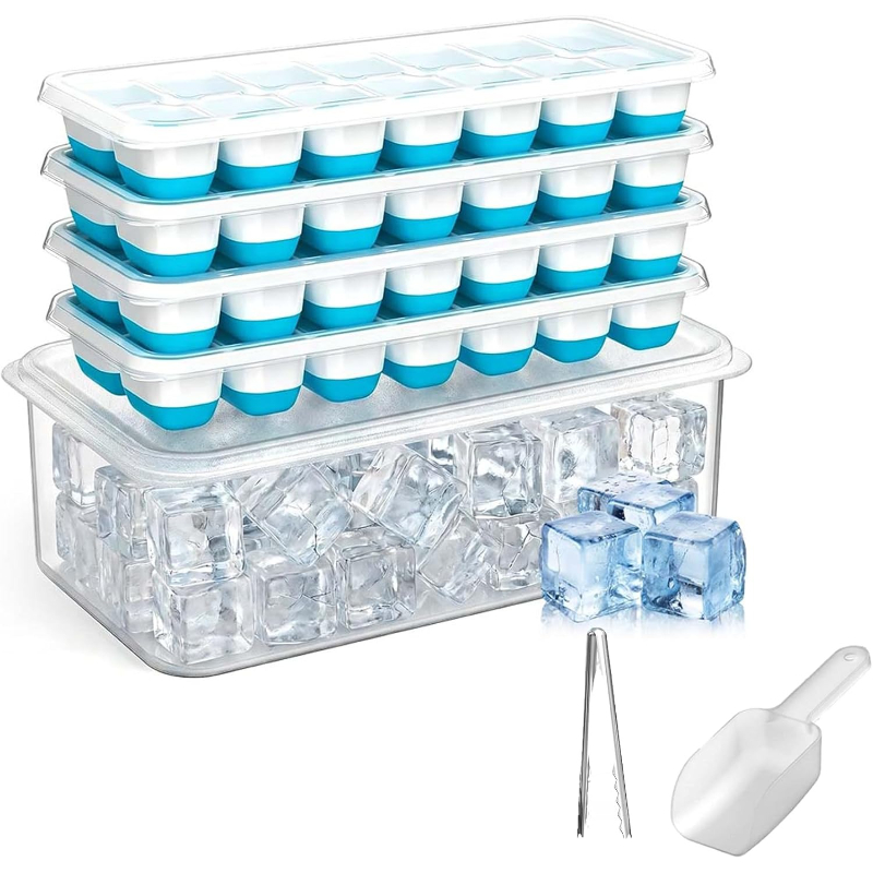 ถาดน้ำแข็งพร้อมถังเก็บและที่ตั - Food Storage With Scoop บทวิจารณ์และราคา