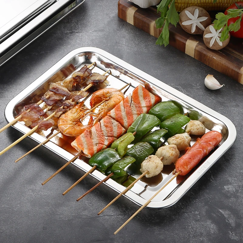 สแตนเลสบาร์บีคิวชาเก็บถาดเสิร์ - Food Storage For Restaurant บทวิจารณ์และราคา