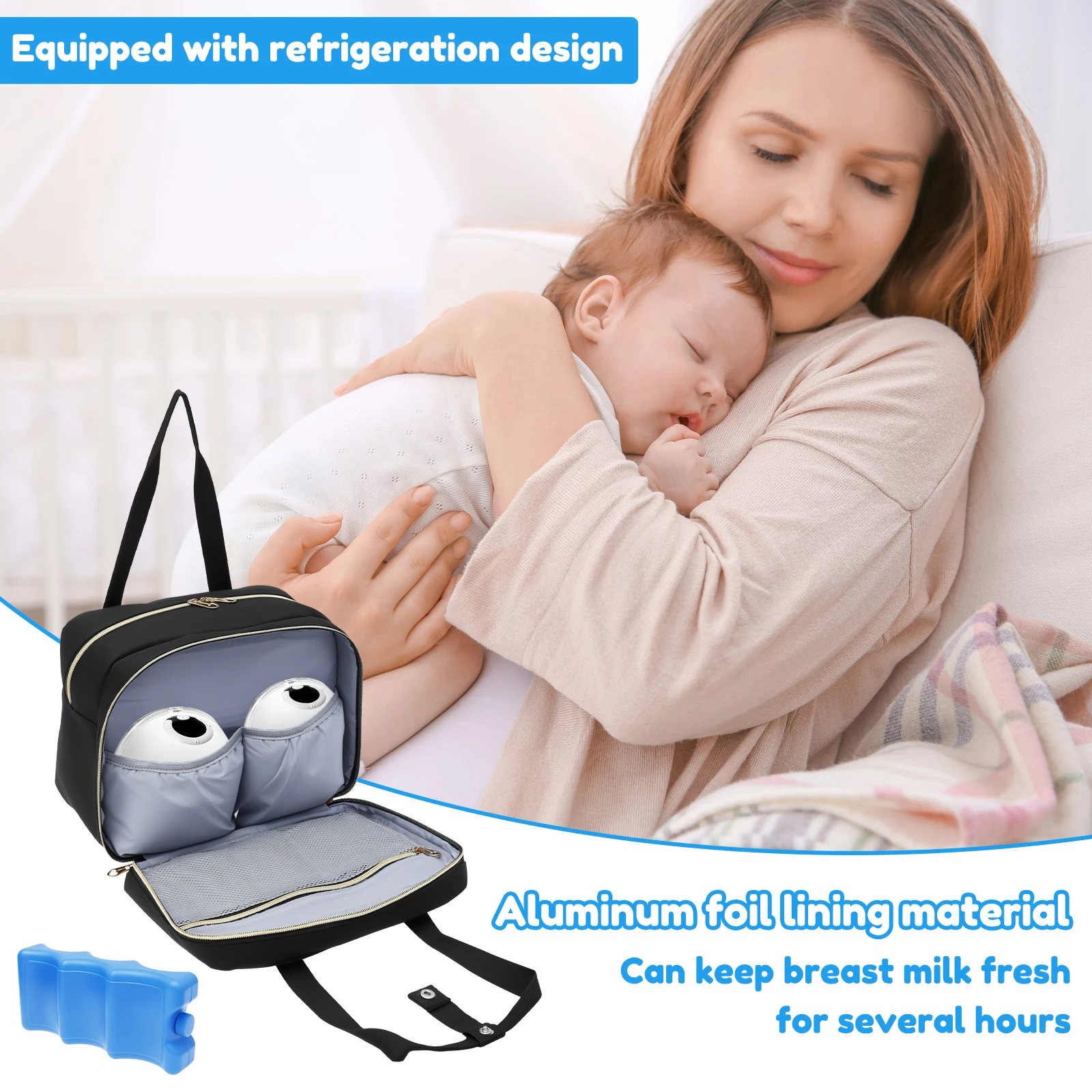 กระเป๋าเก็บน้ำนมแม่พร้อมแผ่นน้ - Food Storage For Baby บทวิจารณ์และราคา