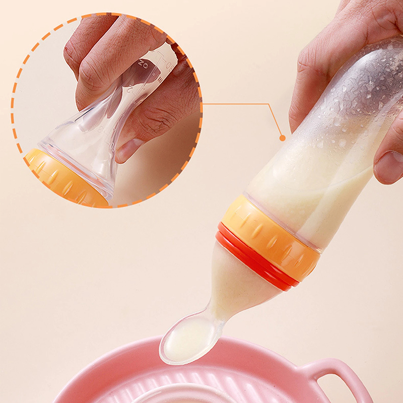 บีบขวดนมซิลิโคนทารกแรกเกิดการฝ - Food Storage Drums บทวิจารณ์และราคา