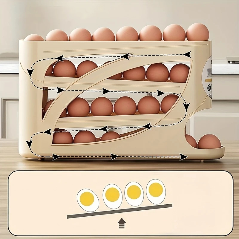 กล่องเก็บไข่แบบม้วนได้ 2-4 ชั้ - Food Storage Cabinet For Kitchen บทวิจารณ์และราคา