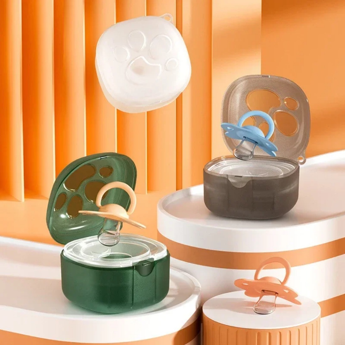 ซิลิโคนเกรดอาหาร Pacifier กล่อ - Food Storage For Baby บทวิจารณ์และราคา