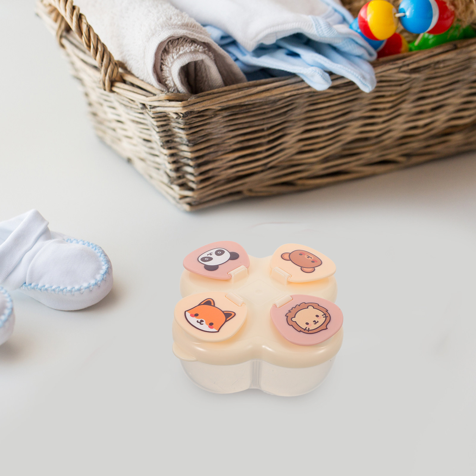 กล่องใส่นมผงแบบพกพา 4 ช่อง กล่ - Food Storage For Baby บทวิจารณ์และราคา