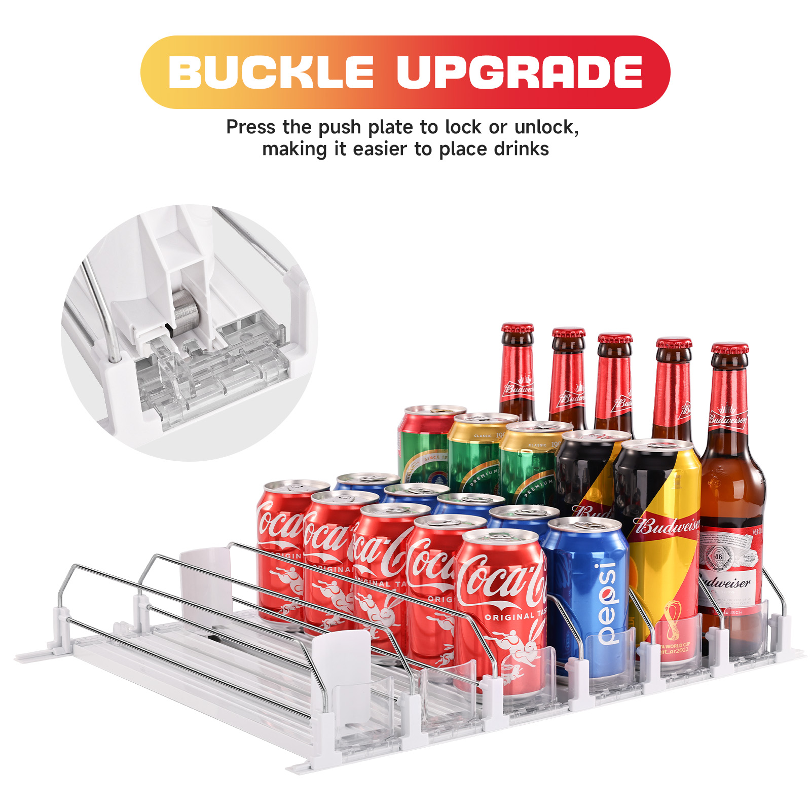 เครื่องจ่ายโซดาพร้อม Pusher Gl - Food Storage Rack For Kitchen บทวิจารณ์และราคา