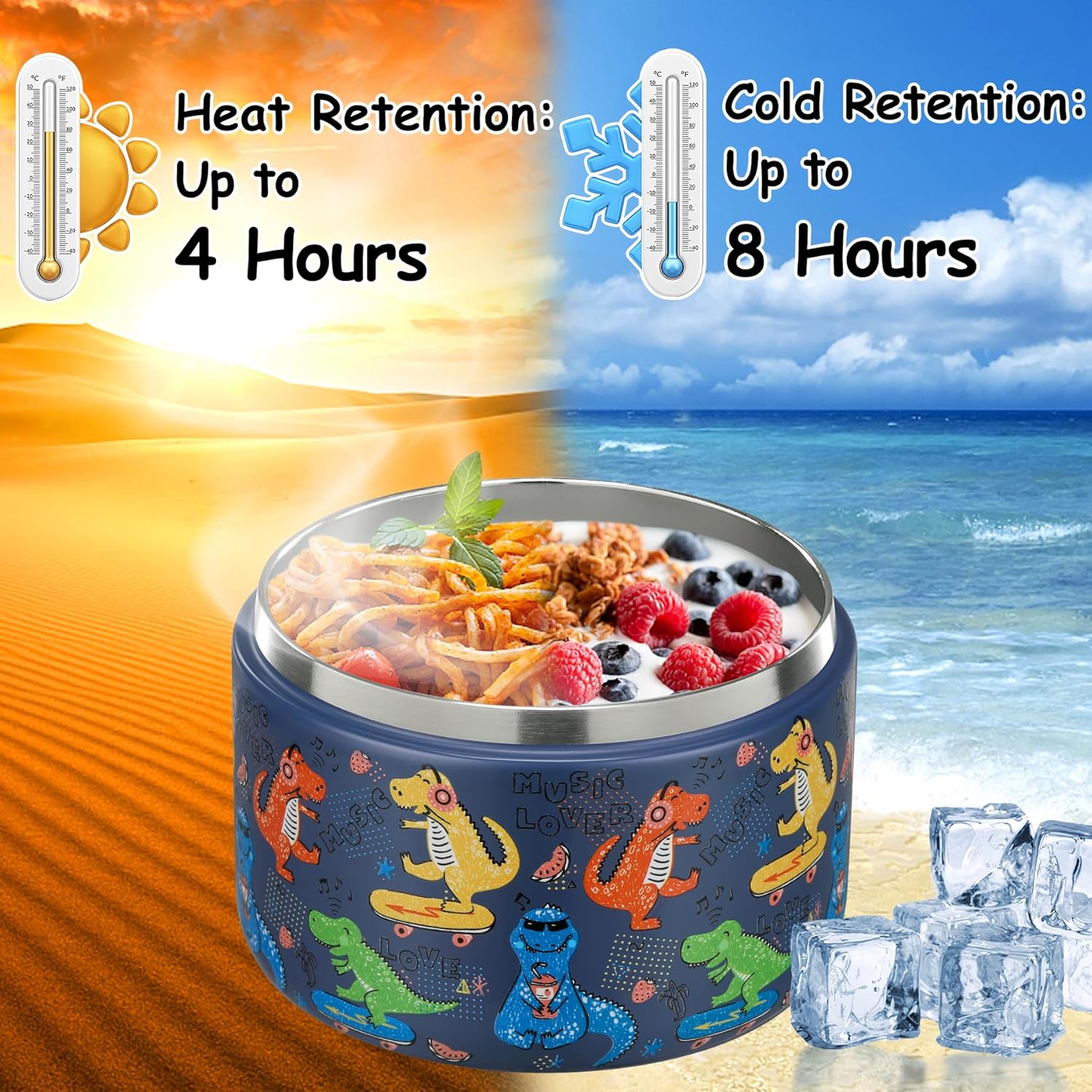 กระติกอาหารสุญญากาศขนาด 12 ออน - Food Storage Box Stainless Steel บทวิจารณ์และราคา