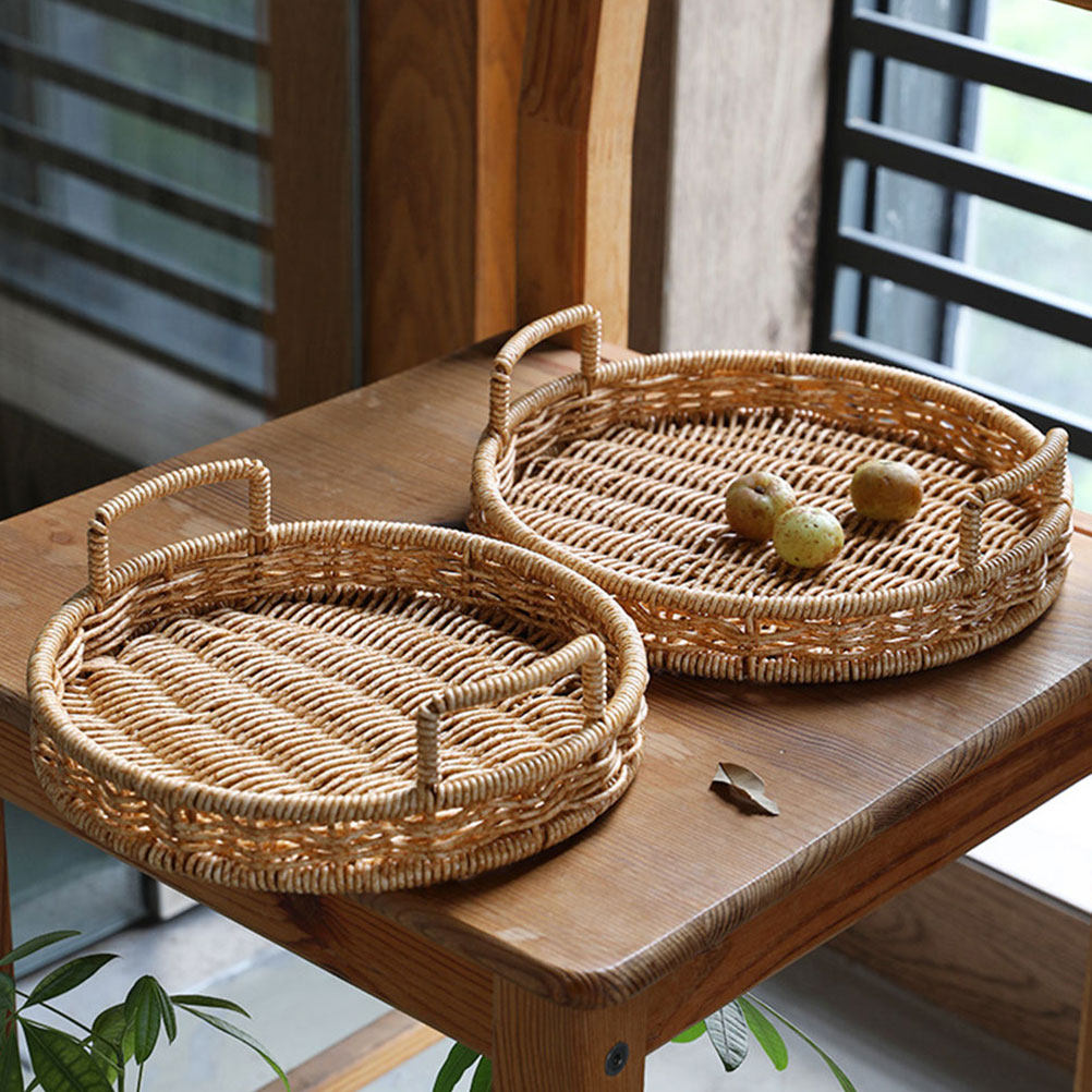 ตะกร้าใส่ขนมปังทรงกลมสานเลียนแ - Food Storage Large บทวิจารณ์และราคา