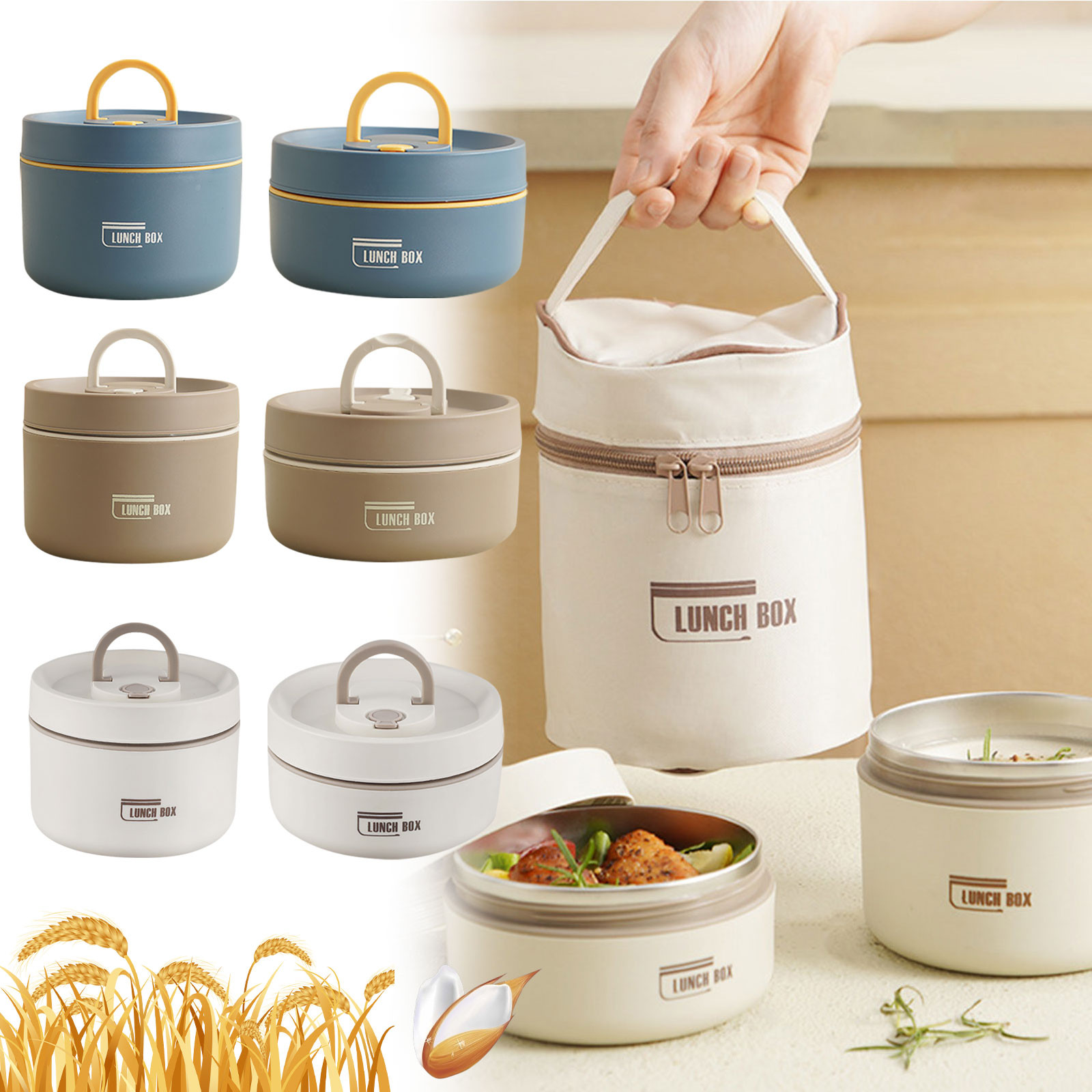กล่องอาหารกลางวันแบบเก็บความร้ - Food Storage Box Stainless Steel บทวิจารณ์และราคา