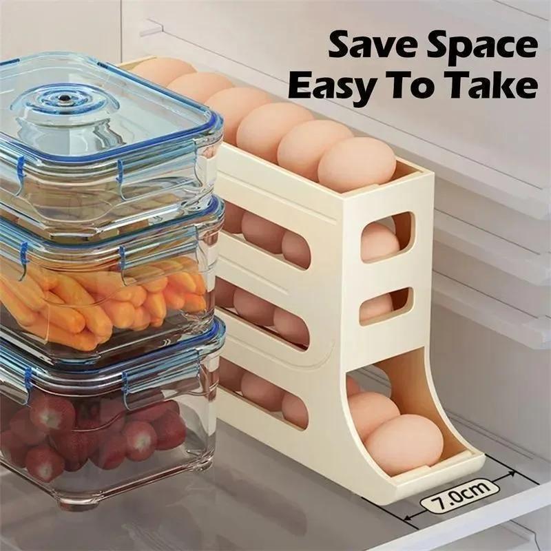 กล่องเก็บไข่ในตู้เย็นแบบมีล้อ  - Food Storage Cabinet For Kitchen บทวิจารณ์และราคา