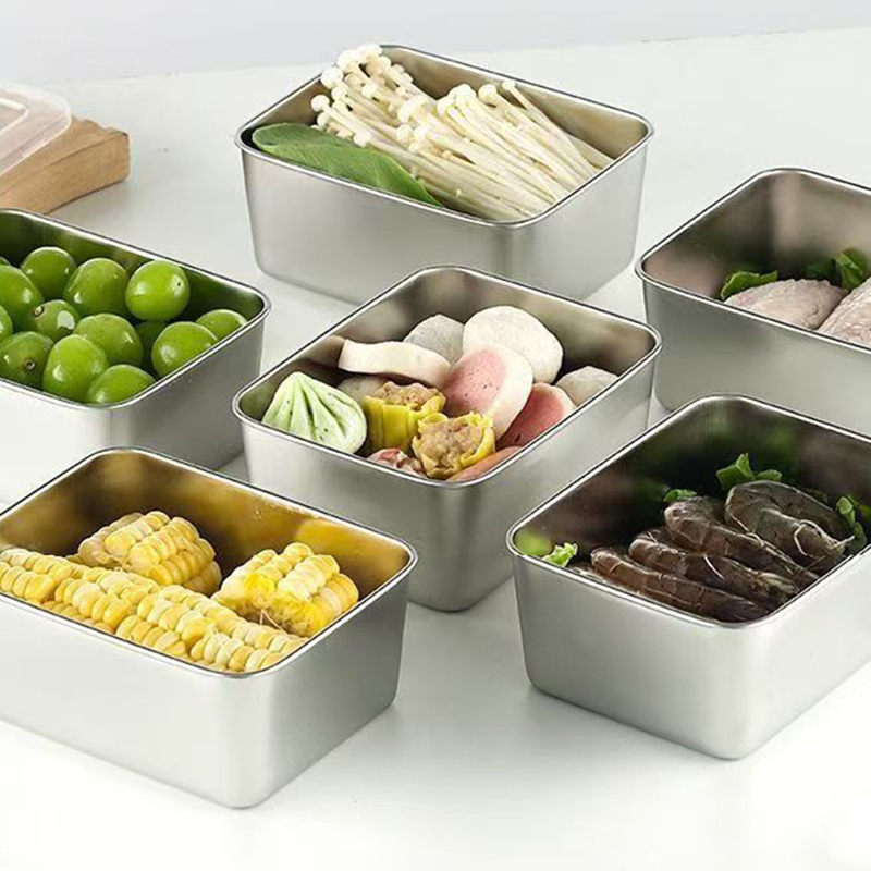 ชุดภาชนะเก็บอาหารสแตนเลส 6 ชิ้ - Food Storage Box Stainless Steel บทวิจารณ์และราคา